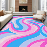 Prismatic Ribbon Swirls with Harmonious Layered Color Transitions (Pink)