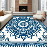 Exquisite Medallion Swirl Ornamental Radiant Decorative Accent (Blue)