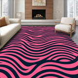 Nautical Wave Ripple Maritime Vessel Deck Covering (Pink)
