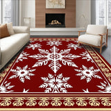 Festive Snowflake Medallion Accent with Gold and Highlights(Red)