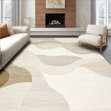 Chic Long Runner with Abstract Design for Contemporary Spaces(Beige)