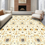 Desert Bloom Beige Ivory Geometric Floral Oasis Design(Beige)
