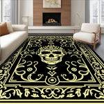 Damask Floral Scroll with Elegant Victorian Ornaments (Black) - ODIKA