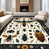 Vintage Entomology Sketches with Boho Medallion Motifs(Gold)