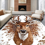 Ultra Soft Area Rug, Non Slip, Stain Resistant, Washable Area Rugs for Living Room, Bedroom, Multicolor Wildlife Living Room Area Mat(Brown)