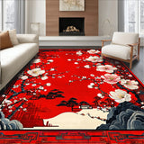 Elegant Asian Floral Motif(Red)