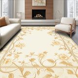 Elegant Beige Serene Sand Hues Decorative Floor Area(Beige)