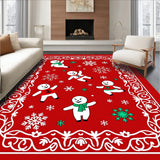 Winter Wonderland Scroll Featuring Dancing Snowflakes And Snowmen(Red)