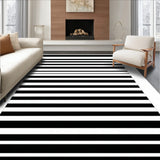 Elegant Black And White Striped Perfect For Stylish Entryways(Gray)