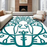 Winter Solstice Meditation Pose Tree Half Round Entrance(Teal)