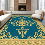 Traditional Damask Medallion Ornate Surface Treatment(Blue)
