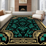 Art Nouveau Inspired Botanical Elegance with Moody Leaf Motifs(Black)