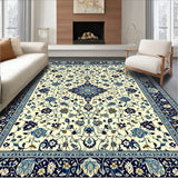 Vintage Beige Blue Hallway Area(Beige)