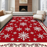 Festive Snowflake Hearth Accent Winter Holiday Decoration(Red)
