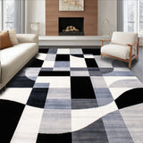 Chic Rhythm Stripe with Dynamic Monochrome Bands and Artistic Linear(Black)