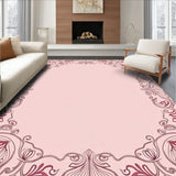 Floral Motif Featuring Swirling Vine Embellishments (Pink) - ODIKA