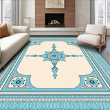 Tile Inspired Boho Floor Covering (Blue) - ODIKA