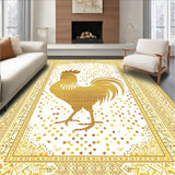 Extra Long Beige Rooster Runner(Gold)
