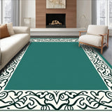 Botanical Vine Interwoven Scroll Lattice Framework(Teal)