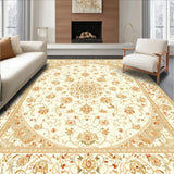 Circular Beige Area Ivory Ornamental(Beige)