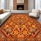 Ultra Soft Area Rug, Non Slip, Stain Resistant, Washable Area Rugs for Living Room, Bedroom, Mid-Century Modern Shag(Orange)
