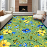 Wildflower Bath Mat with Floral Design(Green)