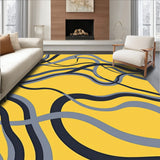 Exquisite Marble Swirl Decorative Fuzzy Elegant Modern Accent (Yellow)