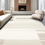 Cream Patio With Modern Abstract Striped Design For Spaces(Beige)