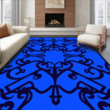 Elegant Swirl Hexagonal Artistic Modern Decorative (Blue)