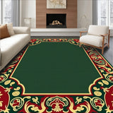 Rustic Holiday Tapestry Featuring Classic Symmetrical Flourishes(Green)