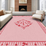 Ultra Soft Area Rug, Non Slip, Stain Resistant, Washable Area Rugs for Living Room, Bedroom, Western Cowgirl Boots Disco(Pink)