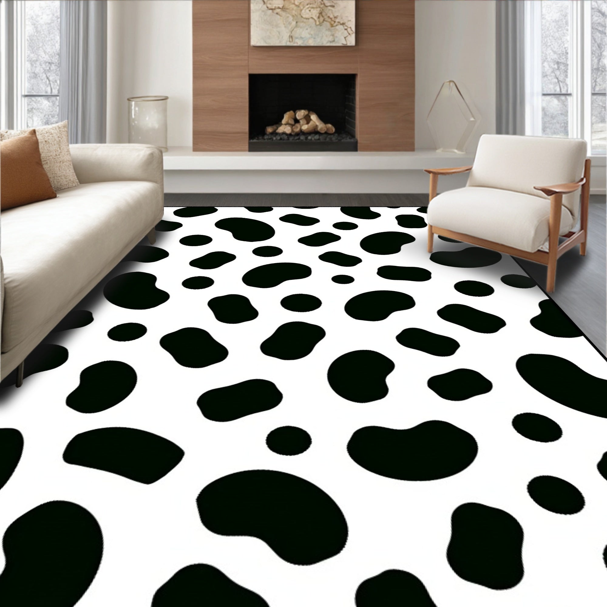 Traditional Farm Animal Hide with Authentic Spots (Black) - ODIKA