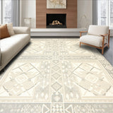 Chic Geometric Area Beige Tones with Diamond Accents(Beige)