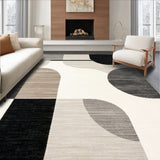 Francis Collection Abstract Geo Area in Beige Charcoal(Gray)