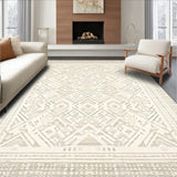 Chic Beige Diamond Weave Area for Elegant Floor Decor(Beige)