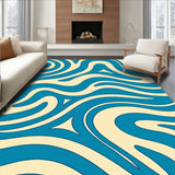 Abstract Wave Flow Design with Swirling Motion(Blue)