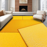 Ultra Soft Area Rug, Non Slip, Stain Resistant, Washable Area Rugs for Living Room, Bedroom, Contemporary Abstract Stain Resistant(Yellow)