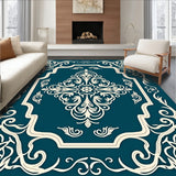 Baroque Floral Vinework with Whimsical Curlicue Details (Blue) - ODIKA