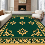 Elegant Damask Ornamentation with Stylized Floral (Green) - ODIKA