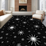 Holiday Burst Snowfall Design Christmas Floor(Black)