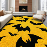 Ultra Soft Area Rug, Non Slip, Stain Resistant, Washable Area Rugs for Living Room, Bedroom, Gothic Horror Coffin(Yellow)