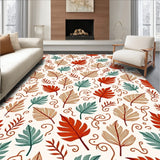 Abstract Autumn Leaf Cascade with Swirling Botanical Motifs(Orange)
