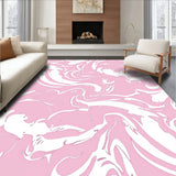 Marbled Cloud Anti Slip Alfombra with Plush Support (Pink)