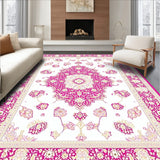 Elegant Area White Pink Beige with Bethlehem Traditional Design(White)