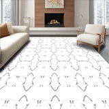 Nordic Luxe Interlocking Modern Minimalist Accent(White)