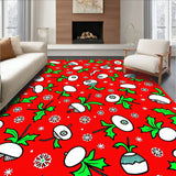 Jolly Santa Mosaic with Sprig and Holly Details(Red)