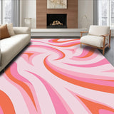 Abstract Waves with Flowing Lines and Repetitive Shapes(Pink)