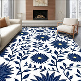 Art Nouveau Blossom Swirl with Ornate Interlocking Leaf (Blue) - ODIKA