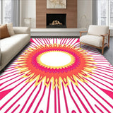 Abstract Sunburst Kaleidoscope with Symmetrical Ray Design(Pink)