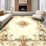 Elegant Krystin Medallion In Beige And Ivory Tones(Beige)